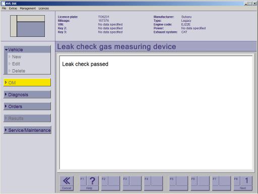 Vacumm check 'passed'